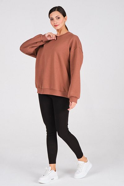 BUSA Облекло Basic Oversize термо суитшърт кафяв