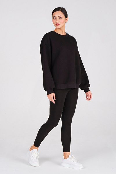 BUSA Îmbrăcăminte Basic Oversize Thermal Hanorac Negru
