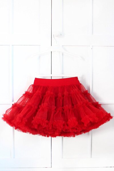 VİTRİNMİXMİNİ 100% Handmade Red Color Girl's Tutu Skirt--Measures in Description