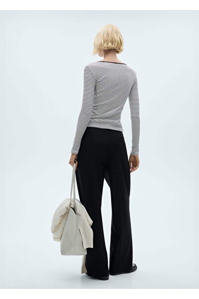 MANGO Woman Ριγέ ριγέ μπλουζάκι