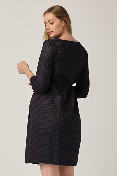 BUSA Μωβ φόρεμα εγκυμοσύνης με φερμουάρ μπροστά