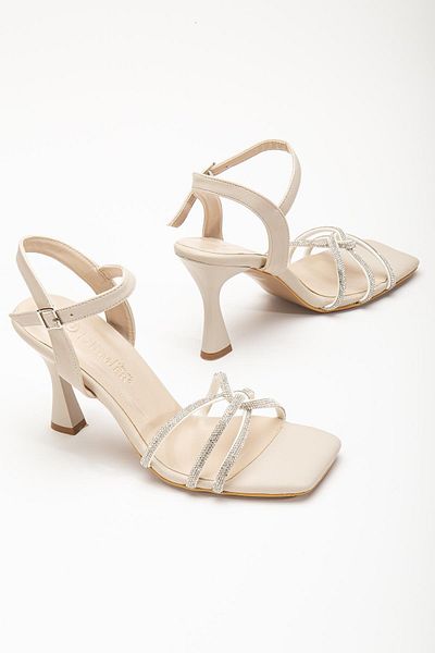 Dilimler Ayakkabı Pantofi de seara de seara cu toc, din satin, bronzat, cu 3 benzi