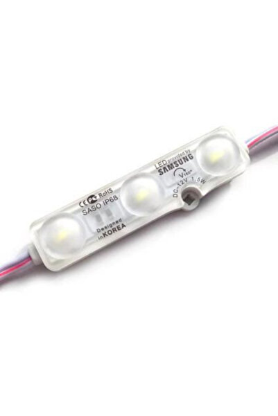 DEMİRLED Samsung 12 Volt 3 lü Mercekli Modül Led Yeşil (10 Adet)