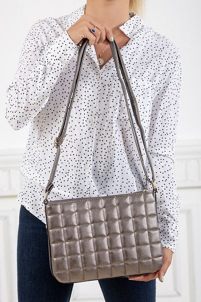 Dilimler Ayakkabı Square Quilted 3 Compartment Lead Women's Shoulder Bag