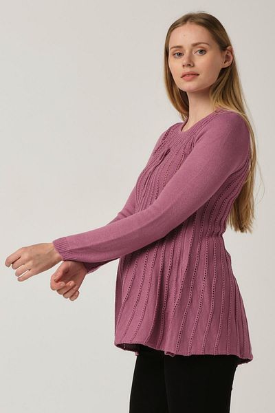 BUSA Pregnant Soft Textured Knitwear Lilac