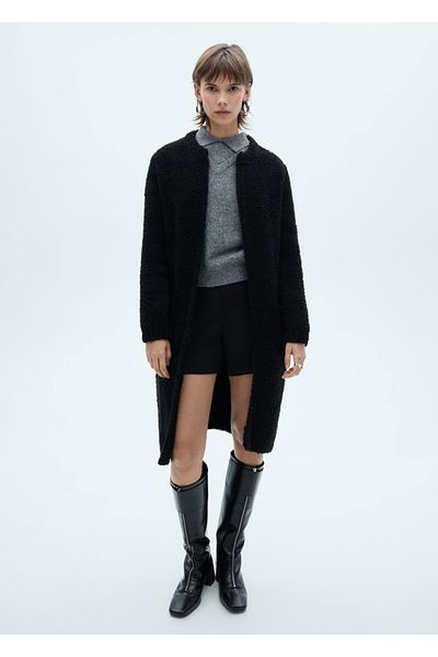 MANGO Woman Pardesiu tricotat Boucle