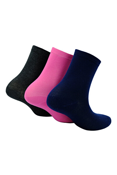 Bambuleyyo Çorap Kadın Bambu Çorap 3'lü Paket (Beden 36-41), Fuşya, Antrasit,...