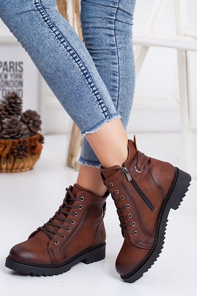 Dilimler Ayakkabı Tan Women's Boots with Back Detail