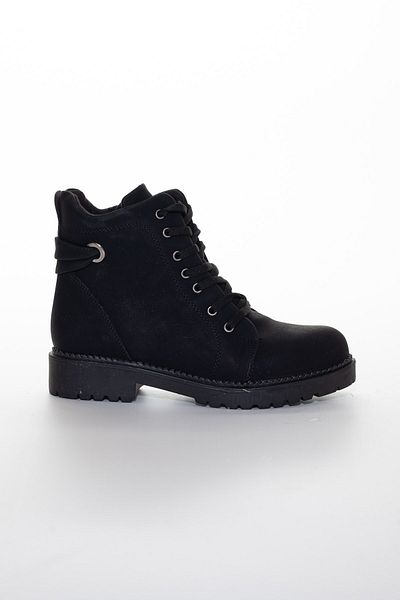 Dilimler Ayakkabı Black Women's Boots with Back Detail