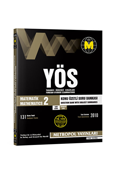 Metropol Yayınları TR-YÖS MATEMATİK KONU ÖZETLİ SORU BANKASI-2 (İLERİ SEVİYE)