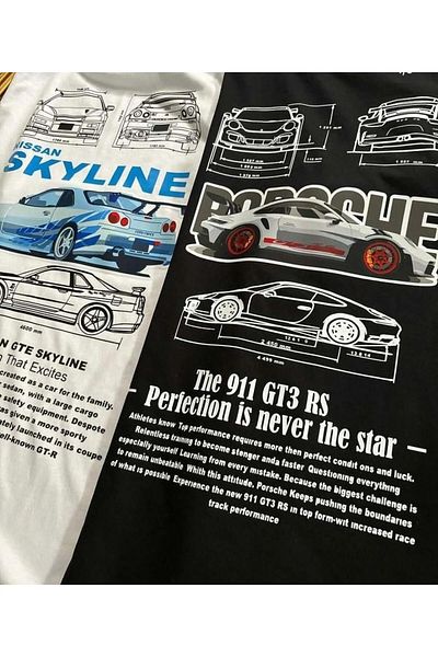 Gofeel Μπλουζάκι Nissan&posche Printed Black