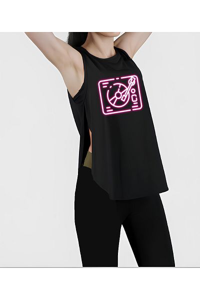 CDA DJ Set - Black Sports Tank Top