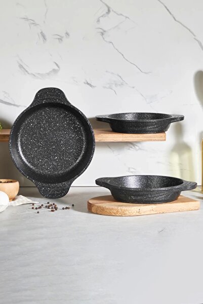 Ahinur Mutfak 3'lü Döküm Granit Sahan Set 16-18-20 cm