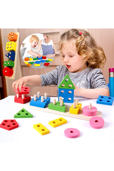 babyist Ahşap Geometrik Bloklar