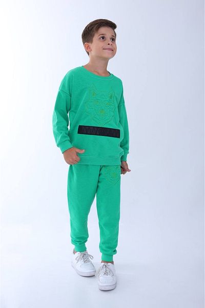 tunays shopping Wolf Embossed 2 Thread Men's Tracksuit Set