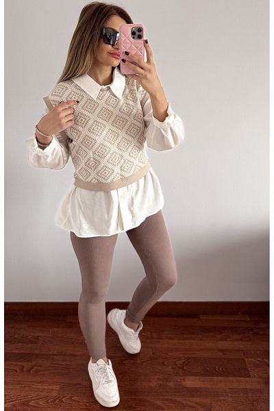 Daves Crew Neck Sweater-Ecru