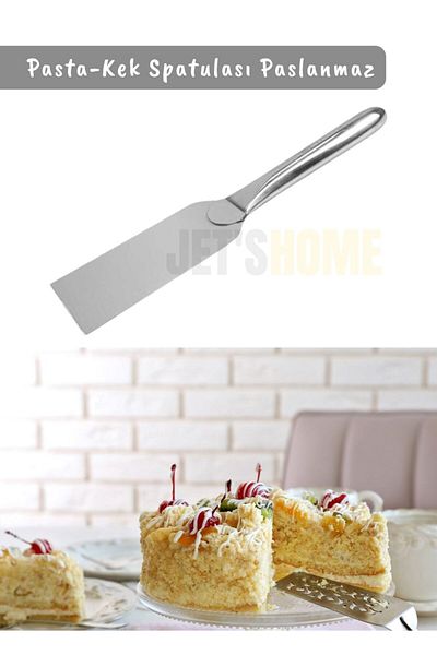Jet's Home Stainless Cake Pastry Spatula - Cream, Model No:4, Steel, 31 cm