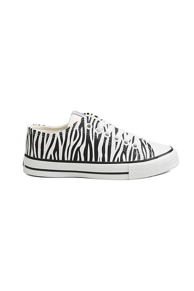 Benetton Bn-30179 Pantofi de damă alb-negru
