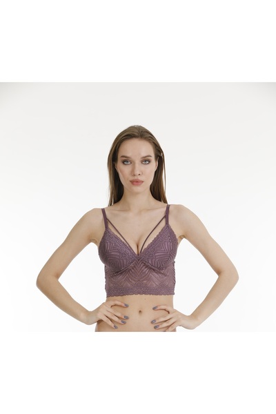 PIRLANTA Dantelli Ince Askılı Kaplı Bralet Büstiyer