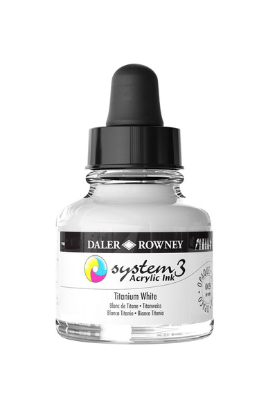 Daler Rowney System 3 Akrilik Mürekkep 29.5ml - Titanium White