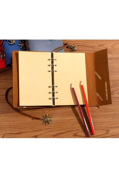 MRShopping Mr Nautical Notebook Classic Pu Leather Cover Notepad Retro Pendant Special Design Gift Agenda