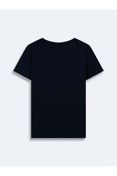 Ltb Μπλουζάκι Navy Blue Basic - Crew Neck