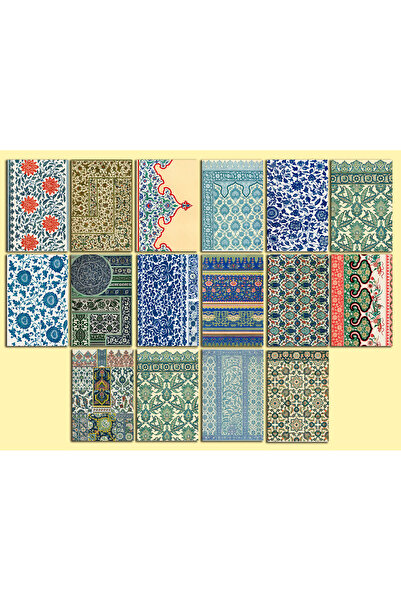 TELLGRAF مجموعة بطاقات بريدية تحت عنوان أنماط البلاط (10x15 سم 16 قطعة)