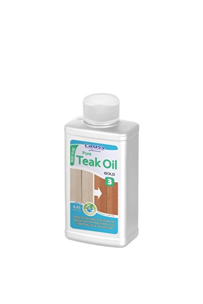 tauss Marine Teak Oıl / Gold (SOLVENTSİZ NATÜREL TİK YAĞI) 250 ml Ve 1 Adet Uygulama Süngeri