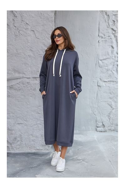 Elif Özbey Butik Φόρεμα Smoked Hooded Modal