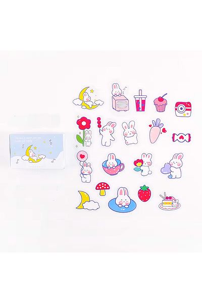 GUGUK 40 Pieces Cute Rabbit Sticker Set - Bullet Journal (Ggk-Zu003)