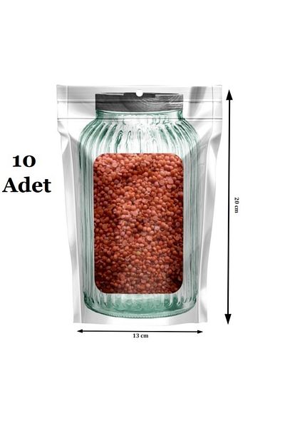 Angoravi Jar Appearance Ziplock Storage Bag with Snap Fasteners and Practical Bag 10 Pieces