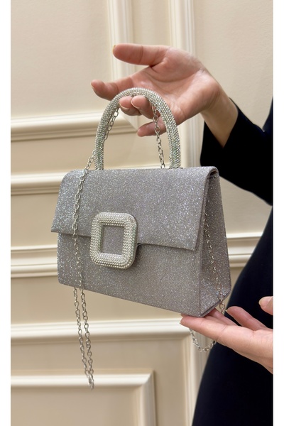 GP GUES POLO Evening Bag Crystal Rhinestone Buckle Simple Evening Bag