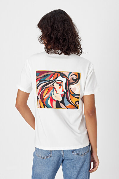 Butikgiz Σχέδιο τεχνητής νοημοσύνης Pikasso - Προσαρμοσμένη εκτύπωση, 100% βαμβάκι, μπλουζάκι με κανονική εφαρμογή