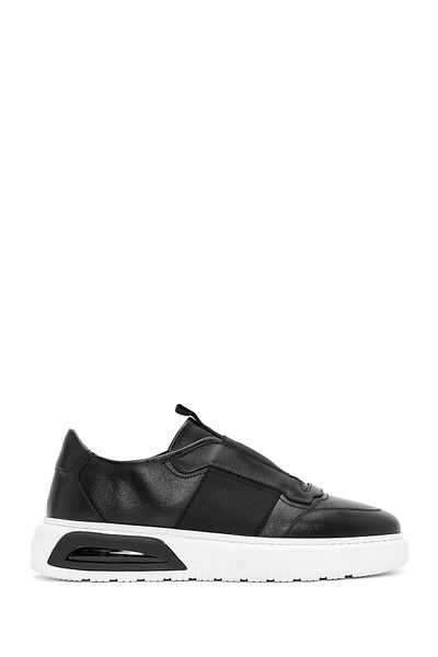 Derimod Ανδρικό δερμάτινο sneaker μαύρο με κορδόνια 24WFD 632018