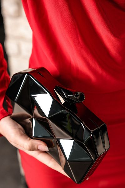GP GUES POLO Black Metal Women's Evening Bag
