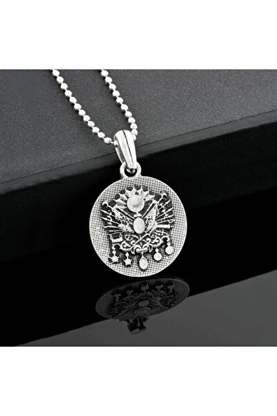 Apptakı Osmanlı Devlet Arması Madalyon Kolyesi - Caz0273