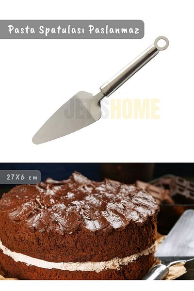 Jet's Home 27 cm Stainless Steel Cake Spatula - Presentation Spoon
