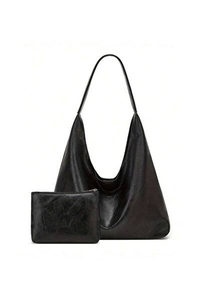 İAMBTŞY Kadın Omuz Çantası Büyük Kapasiteli Çok Yönlü yumuşak deri yavrulu cüzdanlı salaş çanta