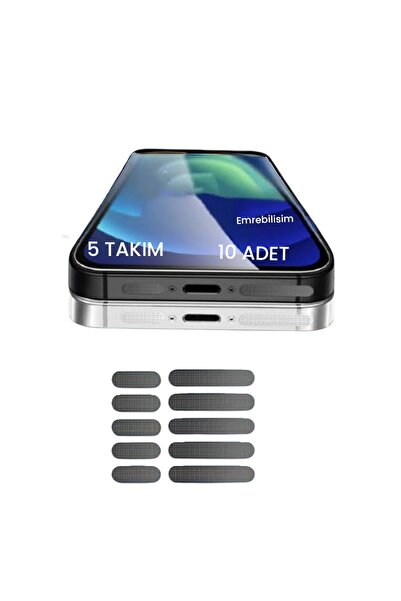 emrebilisim Iphone X/11/12/13/14/15 Pro/promax Tüm Serileri Için Toz Ve Önleyici 5 Takım 10 Adet