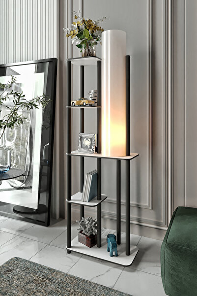 messer Vogue Kitaplık Lambader Beyaz