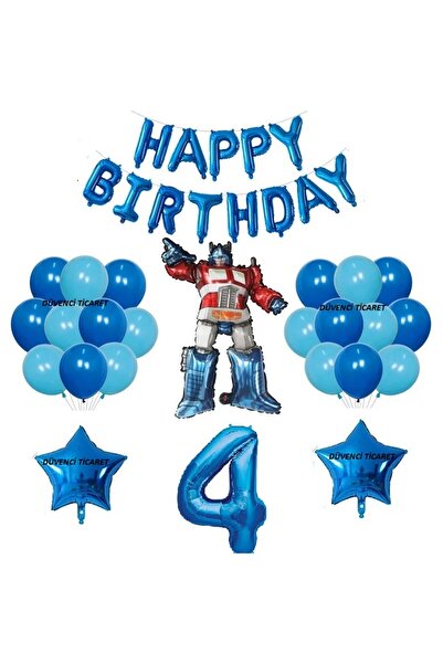 DÜVENCİ TİCARET Anime Transformers  balon doğum günü YAŞ BALON seti