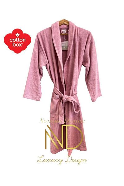 Cotton Box Μονό Μπουρνούζι Τριαντάφυλλο - Dry and Stylish