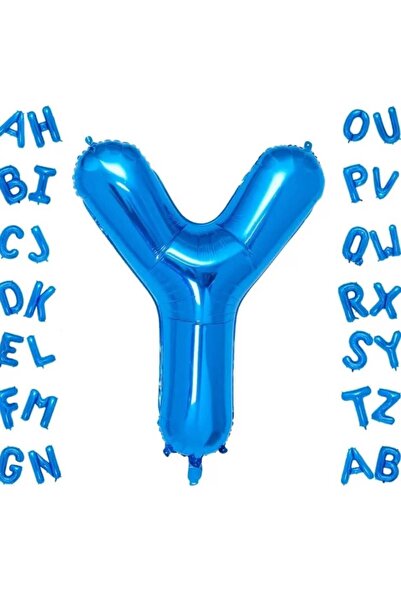 DÜVENCİ TİCARET Mavi Harf Folyo Balon 16 Inç 36 Cm