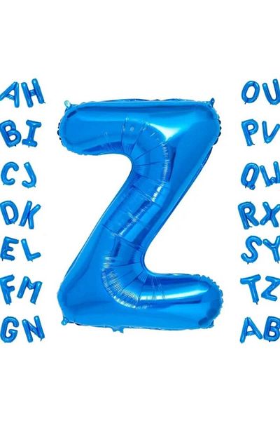 DÜVENCİ TİCARET Blue Letter Foil Balloon 16 Inch 36 cm