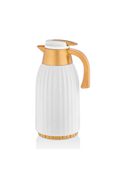 Demagrup Star Termos - Çift Camlı Termos 1.5 Litre - Beyaz Gold | 12 saat sıc...