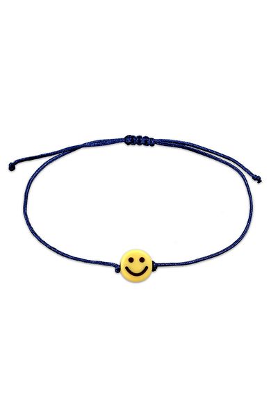 KUZZOI Bracelet Nylon Smiling Emoji Anhänger Bead