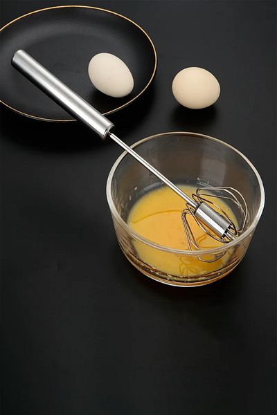KCA HOME Manual Egg Beater - Stainless Steel, Bass Check Mixer, Pastry Cake Whisk, Purse Whisk