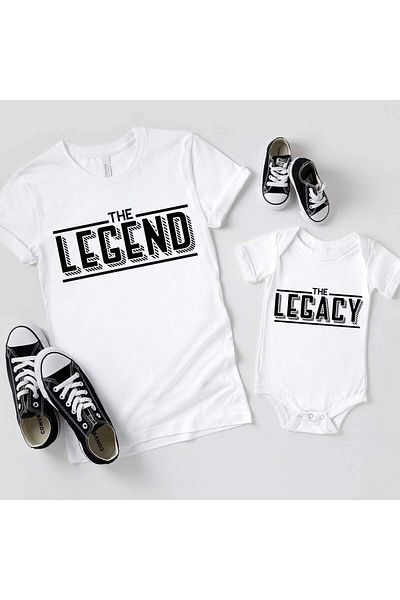 Tshirthane Μπλουζάκι Father Son Legend Legacy Bodysuit (ΠΡΟΣΘΗΚΗ 2 ΤΕΜΑΧΙΩΝ ΣΤΟ ΚΑΛΑΘΙ ΓΙΑ ΝΑ ΚΑΝΕΤΕ ΣΥΝΔΥΑΣΜΟ ΤΙΜΗΣ ΕΝΑ ΜΟΝΟ ΠΡΟΪΟΝ)