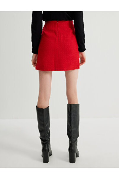 Koton Mini Tüvit A Kesim Etek Slim Fit