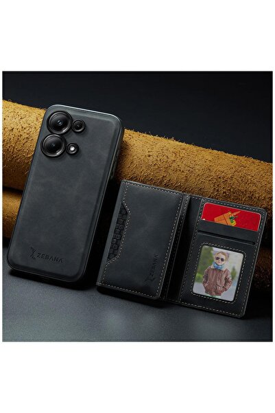Zebana Xiaomi Redmi Note 13 4G Uyumlu Kılıf Zebana 2in1 Elite Class Cüzdanlı ...
